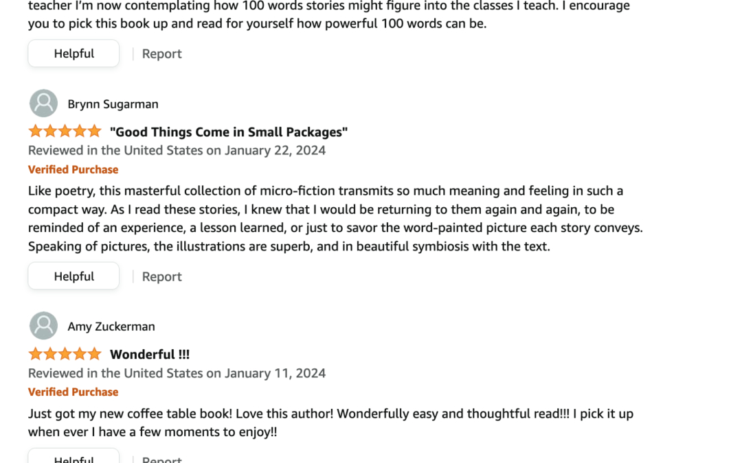 Thank You for the Wonderful Reviews!